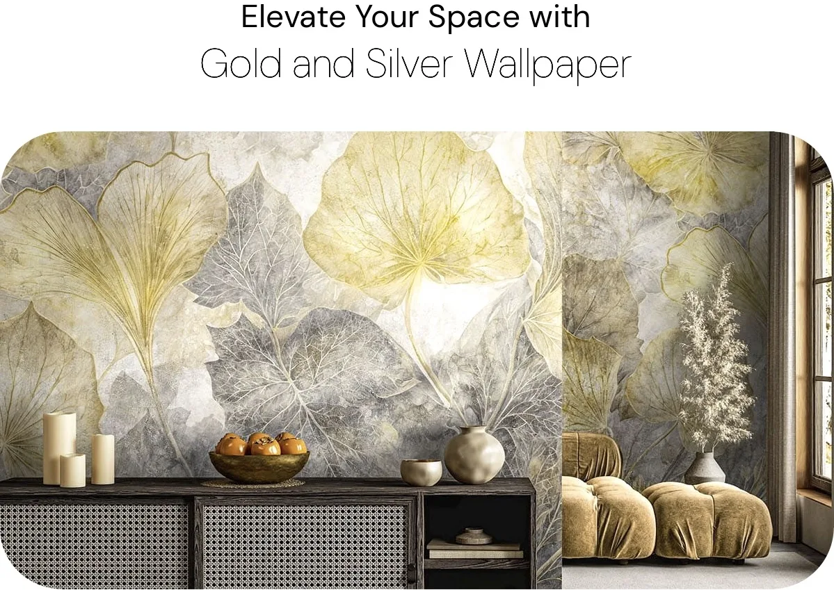 honpo gold silver wallpaper